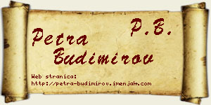 Petra Budimirov vizit kartica